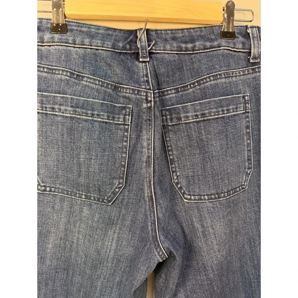 Talbots Flawless High Waist Flare Jeans Size 6 Blue Medium Wash Denim Retro